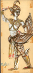 Swan costume design painting