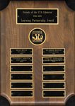 Friends of the UTA Libraries Learning Partnership Award Plaque, 2002-2003