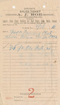 A.J. Roe Duplicate Sales Ticket