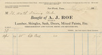 A.J. Roe Receipt