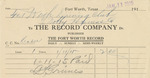 The Record Company Receipt