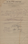 H.B. Francis Order Sheet