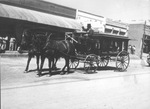 Horse-drawn hearse of Gause Funeral Home, 316 West Weatherford Street, Fort Worth, Texas