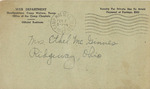 Correspondence for Ethel McGinnis