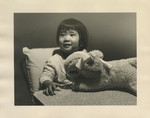 Holly Hayataka with Bunny Stuffed Animal