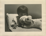 Holly Hayataka with Bunny Stuffed Animal