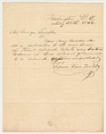 Letter to George Temple from Isaac Van Zandt by Isaac Van Zandt