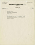 Correspondence from Michael K. Crawford to The Independent Metal Workers Union