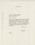 Correspondence from Arlington State College President Dr. Jack R. Woolf to Texas A&M System Chancellor Dr. M. T. Harrington by Jack R. Woolf