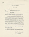 Memorandum sent from the Office of Texas A&M System Chancellor M. T. Harrington to the Texas A&M System Board of Directors by M. T. Harrington