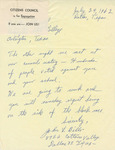 Correspondence from John L. Bills to Arlington State College President Dr. Jack R. Woolf by John L. Bills