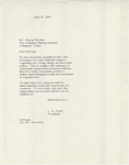 Correspondence sent from Arlington State College President Dr. Jack R. Woolf to George Hawkes by Jack R. Woolf