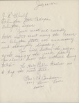 Correspondence sent from Mrs. C. S. [Boudesar] from Dallas, Texas to Arlington State College President Dr. Jack Royce Woolf
