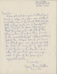 Correspondence sent from Garry Pearey Felker from Dallas, Texas to Arlington State College President Dr. Jack Royce Woolf