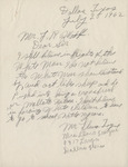 Correspondence sent from Mr. and Mrs. Llano League from Dallas, Texas to Arlington State College President Dr. Jack Royce Woolf