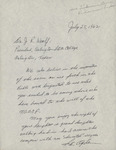 Correspondence sent from [S. S. Clyde] from Richardson, Texas to Arlington State College President Dr. Jack Royce Woolf