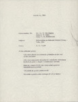 Correspondence sent from Arlington State College President Dr. Jack Royce Woolf to Dr. M. T. Harrington, Dean S. T. Keim, and Dean W. H. Nedderman