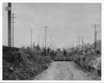 Street car construction in Arlington Heights, Fort Worth, Texas