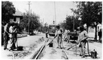 Street car construction near W.B. Grocery & Market on near south side