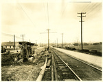 Street car construction in Arlington Heights, Fort Worth, Texas