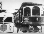 Interurban train with conductor, Fort Worth, Texas