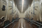 Room full of storage tanks, Carling Brewery