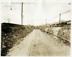 Construction of street car tracks in Arlington Heights, Fort Worth, Texas by Jernigan Photo Service