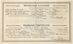 Marriage License and Certificate of Marriage for Jess Jenkins Garrett and Virginia Faye Williams