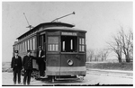 Highland Park interurban trolley car