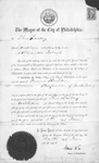 Appointment of Thomas Lindsay to Special Watchman by the Mayor of Philadelphia, 1871