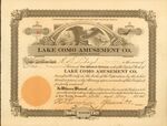 Lake Como Amusement Co. stock certificate