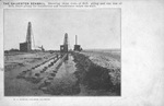 Postcard of Galveston, Texas, seawall and piling for breakwall