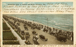 Postcard of Galveston, Texas, seawall and beach