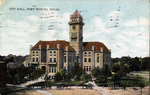 Postcard of the Fort Worth, Texas city hall