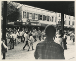 People walking at the Fort Worth Stockyards