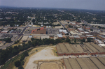 Aerial photograph of the Stockyards Horse & Mule Barns