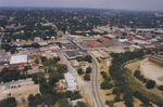 Aerial photograph of the Fort Worth Stockyards