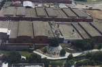 Aerial photograph of the Stockyards Horse & Mule Barns