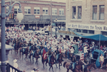 Mein in uniform in the Texas Sesquicentennial Wagon Train