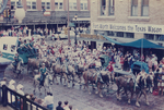Green & White Wagon Train at the Stockyards