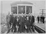 John W. Carpenter at dedication of streetcar viaduct that connected Oak Cliff with Dallas