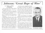 Vice President Lyndon B. Johnson, article regarding Trinity River [ca. 1961]