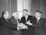 The mayors of Houston, Dallas, and Fort Worth with Senate Majority Leader Lyndon B. Johnson