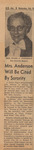 Mrs. Anderson Will Be Cited By Sorority by Dallas Times Herald