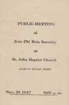 Public Meeting of Zeta Phi Beta Sorority by Zeta Phi Beta Sorority Incorporated
