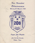 Finer Womanhood Observance 1950 by Kappa Zeta Chapter