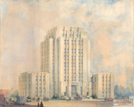 Fort Worth City Hall Rendering by Elmer Withers