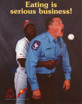 Texas Rangers baseball player Mark McLemore giving Heimlich maneuver to Brian Friend