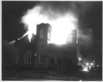 First Methodist Church on fire, Arlington, Texas