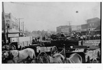 Farmers and horse drawn wagons, Arlington, Texas